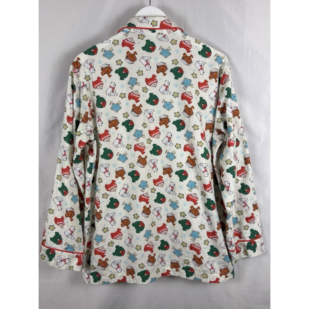 Wondershop Christmas Pajama Mens Top Size Medium Holiday Festive Button Shirt - Picture 3 of 12